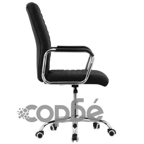 Въртящ се офис стол, черен, текстил ➤ топ цена ➤ sorbe.bg