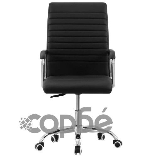 Въртящ се офис стол, черен, текстил ➤ топ цена ➤ sorbe.bg