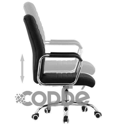 Въртящ се офис стол, черен, текстил ➤ топ цена ➤ sorbe.bg