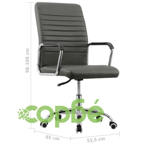 Въртящ се офис стол, антрацит, текстил ➤ топ цена ➤ sorbe.bg