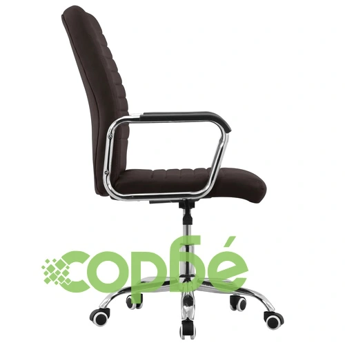 Въртящ се офис стол, кафяв, текстил ➤ топ цена ➤ sorbe.bg