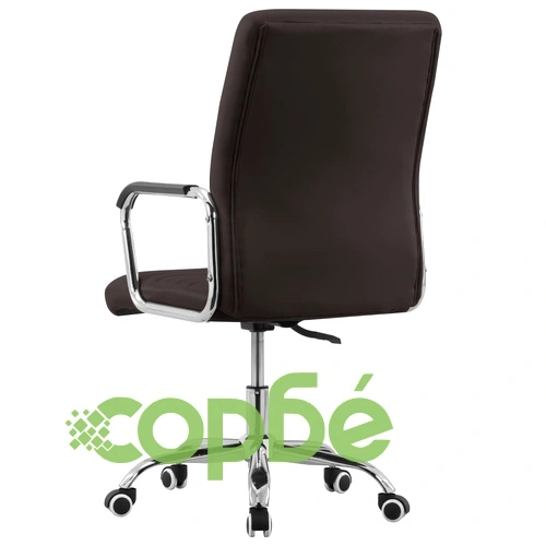 Въртящ се офис стол, кафяв, текстил ➤ топ цена ➤ sorbe.bg