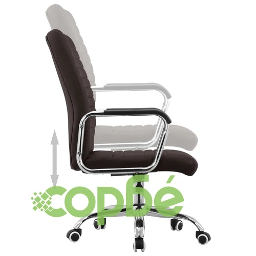 Въртящ се офис стол, кафяв, текстил ➤ топ цена ➤ sorbe.bg