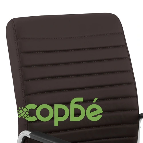 Въртящ се офис стол, кафяв, текстил ➤ топ цена ➤ sorbe.bg