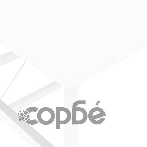 Компютърно бюро, бяло, 105x55x72 см, МДФ и метал ➤ топ цена ➤ sorbe.bg