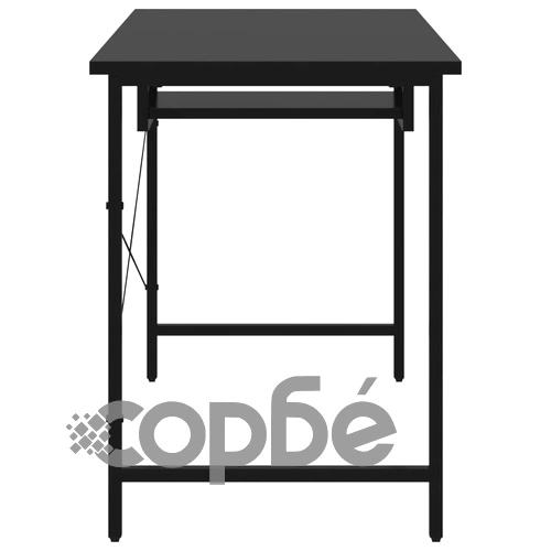 Компютърно бюро, черно, 105x55x72 см, МДФ и метал ➤ топ цена ➤ sorbe.bg