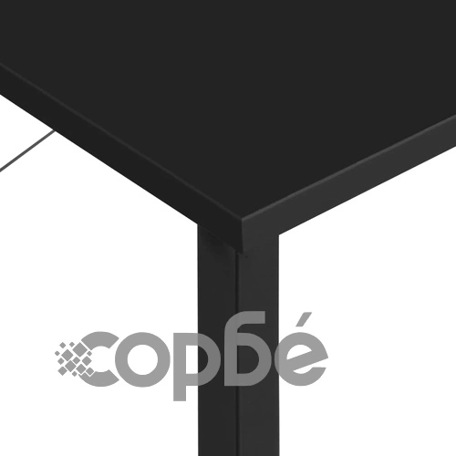 Компютърно бюро, черно, 105x55x72 см, МДФ и метал ➤ топ цена ➤ sorbe.bg