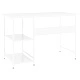 Компютърно бюро, бяло, 105x55x72 см, МДФ и метал