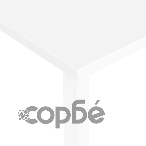 Компютърно бюро, бяло, 105x55x72 см, МДФ и метал ➤ топ цена ➤ sorbe.bg