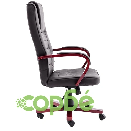 Офис стол, кафяв, естествена кожа ➤ топ цена ➤ sorbe.bg