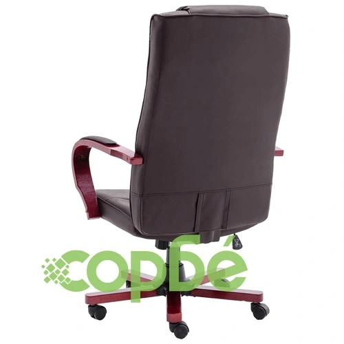 Офис стол, кафяв, естествена кожа ➤ топ цена ➤ sorbe.bg