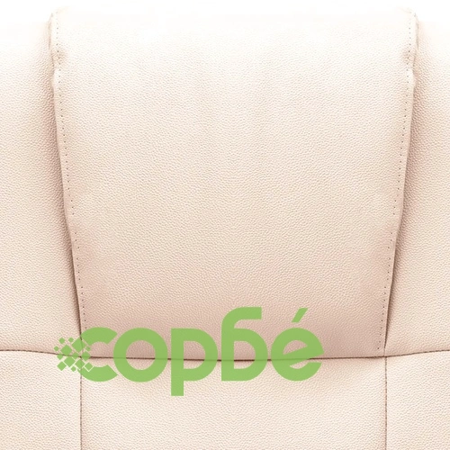 Офис стол, кремав, естествена кожа ➤ топ цена ➤ sorbe.bg