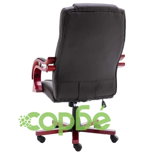 Офис стол, кафяв, естествена кожа ➤ топ цена ➤ sorbe.bg