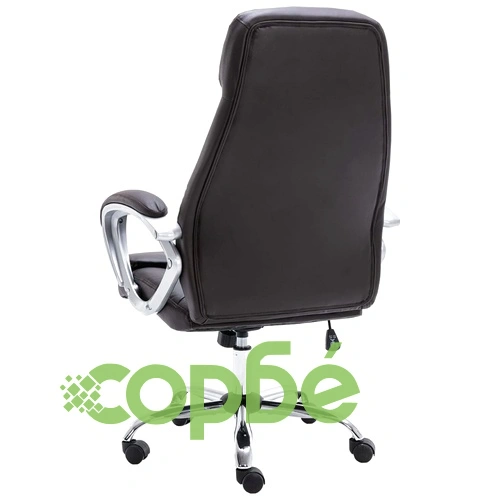 Офис стол, кафяв, естествена кожа ➤ топ цена ➤ sorbe.bg