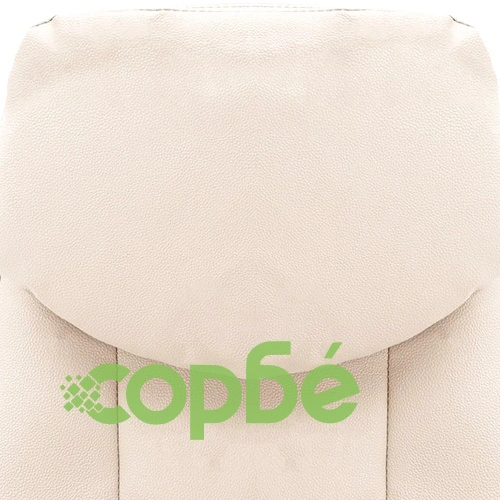 Офис стол, кремав, естествена кожа ➤ топ цена ➤ sorbe.bg