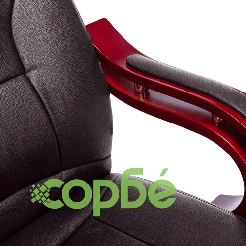 Офис стол, кафяв, естествена кожа ➤ топ цена ➤ sorbe.bg