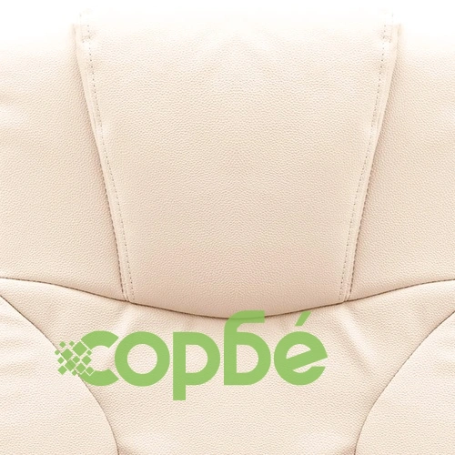 Офис стол, кремав, естествена кожа ➤ топ цена ➤ sorbe.bg