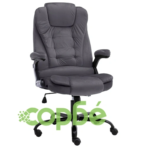 Офис стол, тъмносив, кадифе ➤ топ цена ➤ sorbe.bg