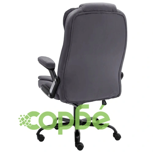 Офис стол, тъмносив, кадифе ➤ топ цена ➤ sorbe.bg