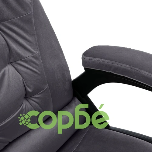 Офис стол, тъмносив, кадифе ➤ топ цена ➤ sorbe.bg