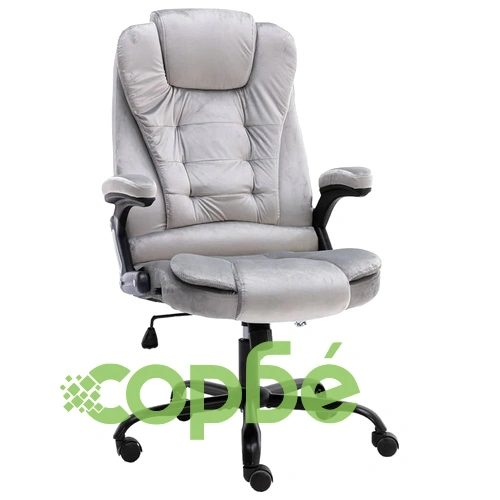 Офис стол, светлосив, кадифе ➤ топ цена ➤ sorbe.bg