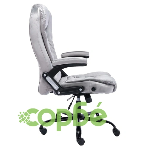 Офис стол, светлосив, кадифе ➤ топ цена ➤ sorbe.bg