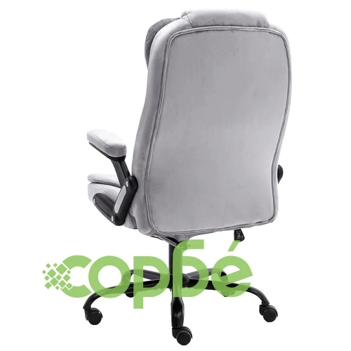 Офис стол, светлосив, кадифе ➤ топ цена ➤ sorbe.bg