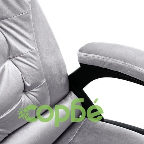 Офис стол, светлосив, кадифе ➤ топ цена ➤ sorbe.bg