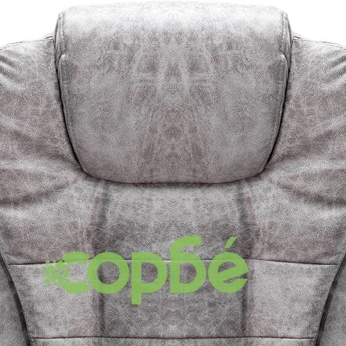 Офис стол, светлосив, изкуствена велурена кожа ➤ топ цена ➤ sorbe.bg