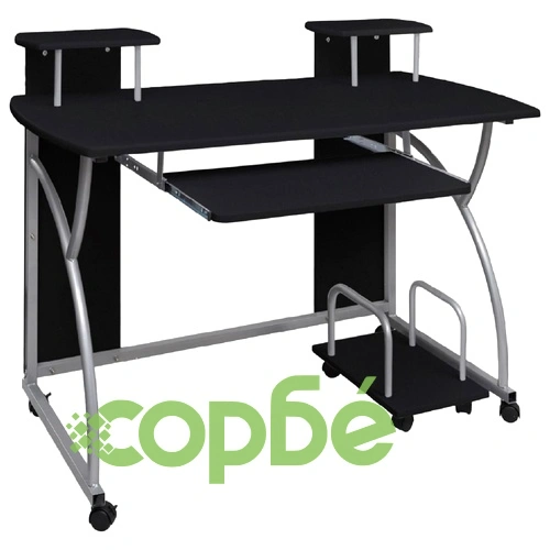 Компютърно бюро, черно, 110x52x88,5 см, инженерно дърво ➤ топ цена ➤ sorbe.bg