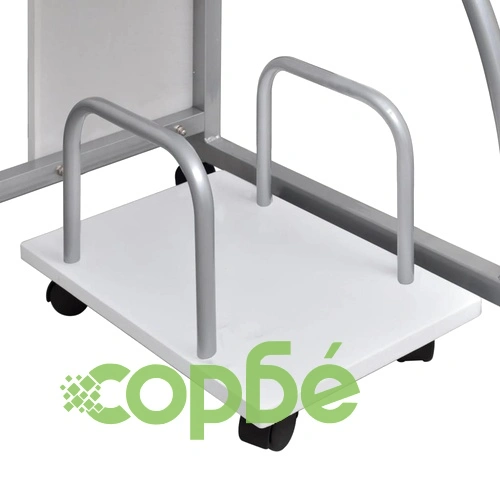 Компютърно бюро, бяло, 110x52x88,5 см, инженерно дърво ➤ топ цена ➤ sorbe.bg