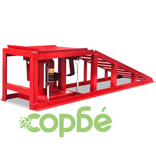 Рампи за ремонт на коли, 2 бр, червени, стомана ➤ топ цена ➤ sorbe.bg