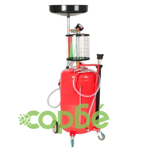 Колектор за отработени масла, 70 л, стомана, червен ➤ топ цена ➤ sorbe.bg