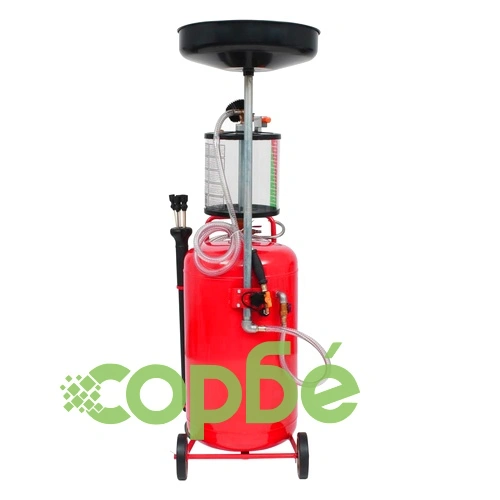 Колектор за отработени масла, 70 л, стомана, червен ➤ топ цена ➤ sorbe.bg