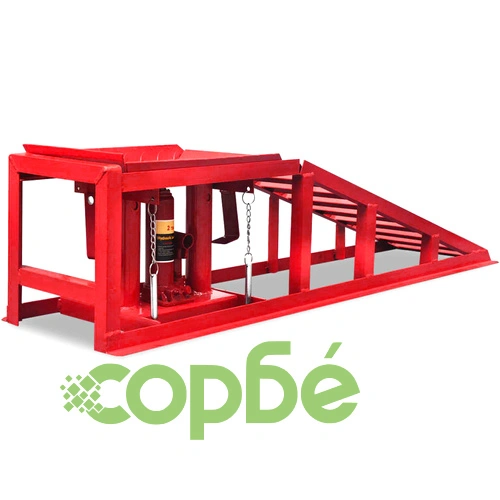 Рампи за ремонт на коли, 2 бр, червени, стомана ➤ топ цена ➤ sorbe.bg