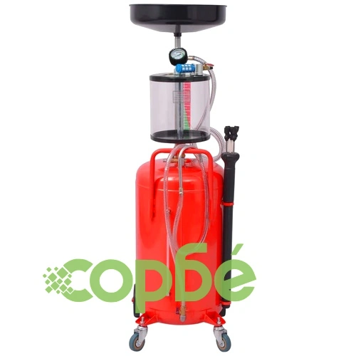 Колектор за отработени масла, 70 л, стомана, червен ➤ топ цена ➤ sorbe.bg