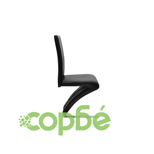 Трапезни столове, 2 бр, черни, изкуствена кожа ➤ топ цена ➤ sorbe.bg