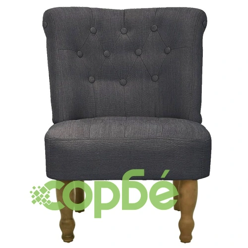 Френски стол, сив, текстил ➤ топ цена ➤ sorbe.bg