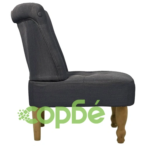 Френски стол, сив, текстил ➤ топ цена ➤ sorbe.bg