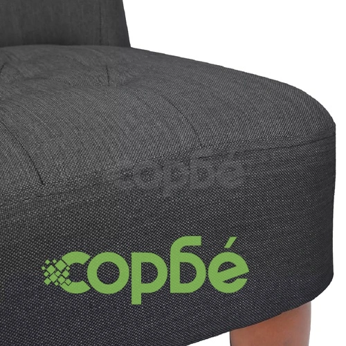 Френски столове, 2 бр, сиви, текстил ➤ топ цена ➤ sorbe.bg