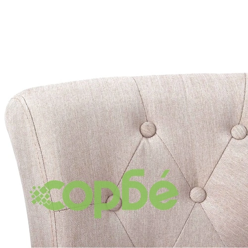 Френски столове, 2 бр, кремави, текстил ➤ топ цена ➤ sorbe.bg