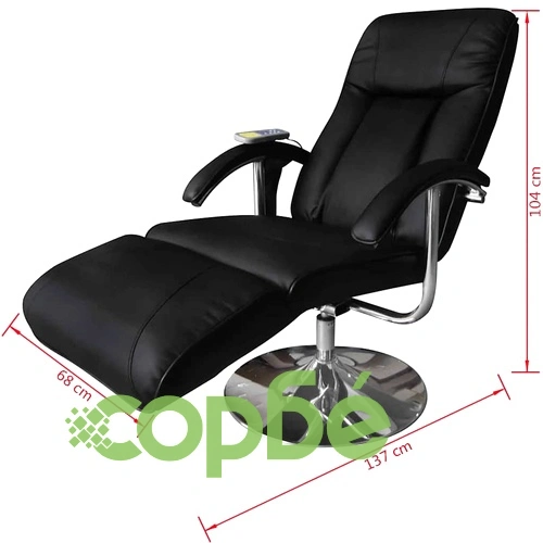 Масажен стол, черен, изкуствена кожа ➤ топ цена ➤ sorbe.bg