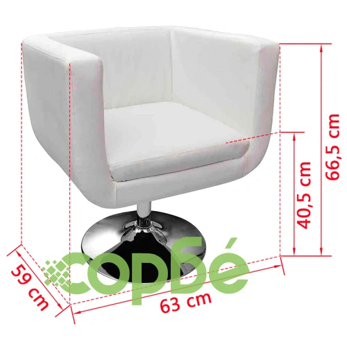 Бар табуретка, бяла, изкуствена кожа ➤ топ цена ➤ sorbe.bg