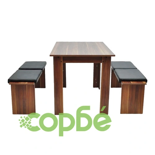 Правоъгълна трапезна маса с две пейки ➤ топ цена ➤ sorbe.bg