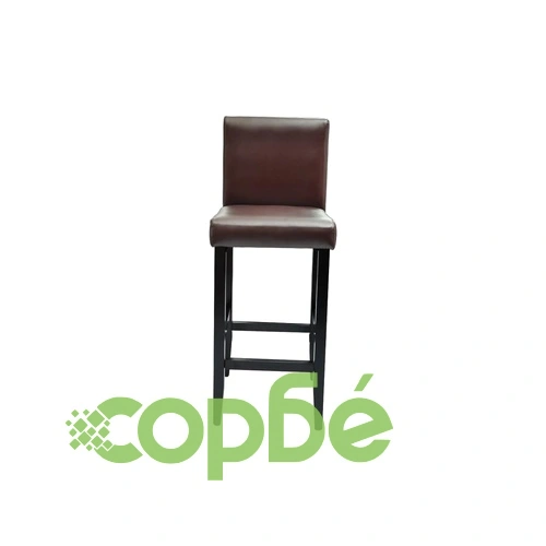 Бар табуретки, 2 бр, тъмнокафяви, изкуствена кожа ➤ топ цена ➤ sorbe.bg