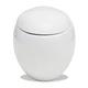 Окачена тоалетна чиния с яйцевидна форма, бяла