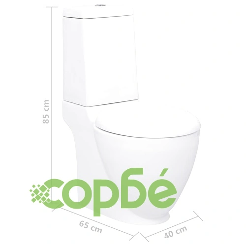 Керамична тоалетна задно оттичане бяла ➤ топ цена ➤ sorbe.bg