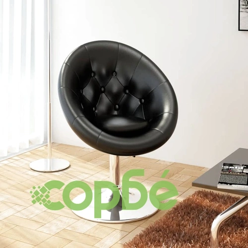 Бар табуретка, черна, изкуствена кожа ➤ топ цена ➤ sorbe.bg