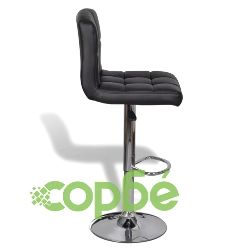 Бар табуретки, 2 бр, черни, изкуствена кожа ➤ топ цена ➤ sorbe.bg