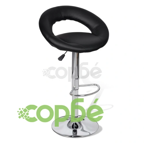 Бар табуретки, 2 бр, черни, изкуствена кожа ➤ топ цена ➤ sorbe.bg